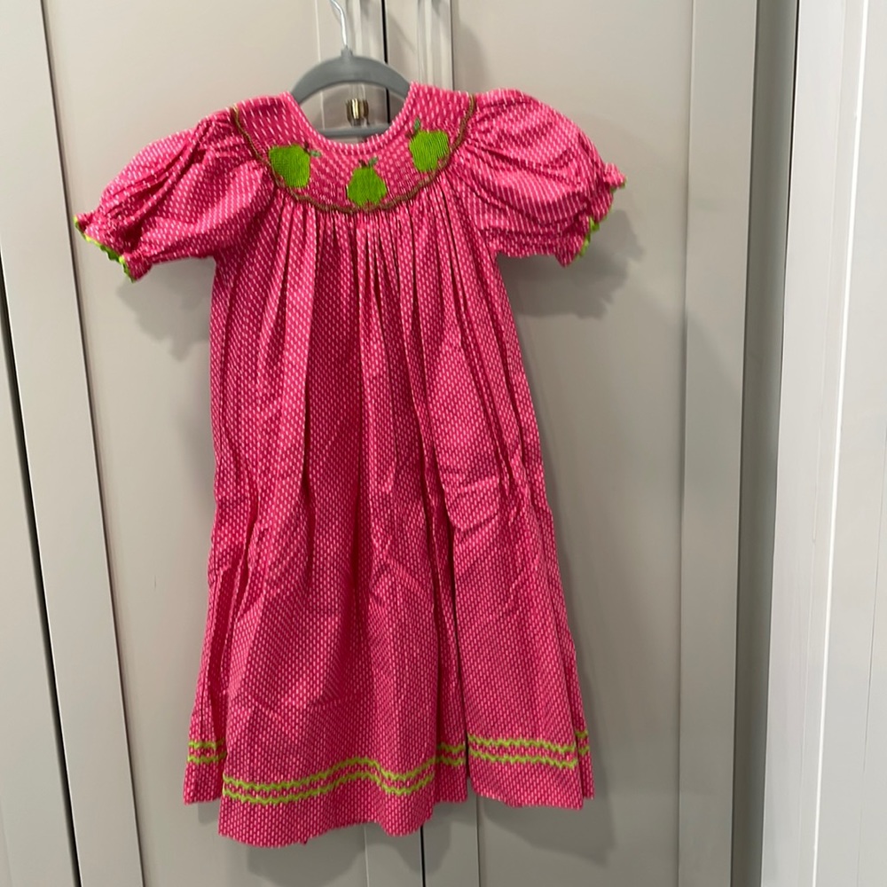 Girls smocked dress, 5, EUC